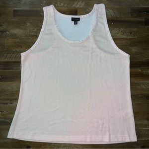 Tahari light pink womens thick polyester blend racerback tank top